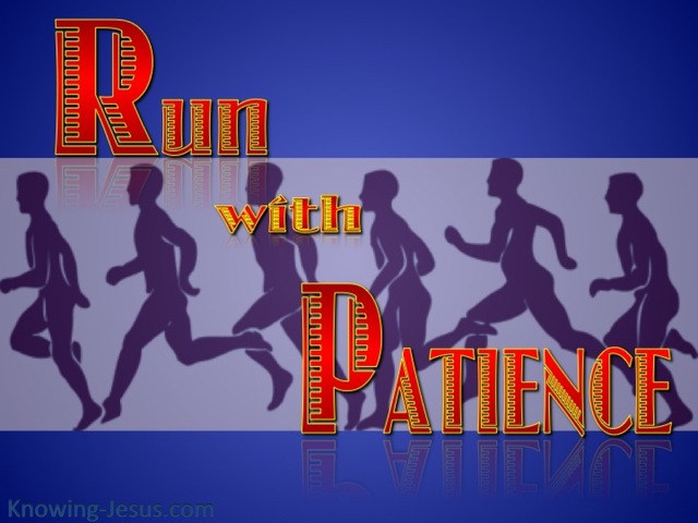 Hebrews 12:1 Run With Patience (blue) 